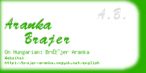 aranka brajer business card